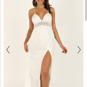 White flowy dress